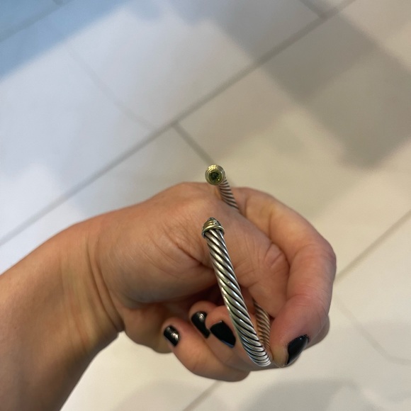 Cable Classics Bracelet in Sterling Silver with Peridot and 14K Yellow Gold - Picture 2 of 6